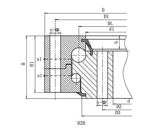 Series 02--Double Row Ball Slewing Bearing----Non Gear